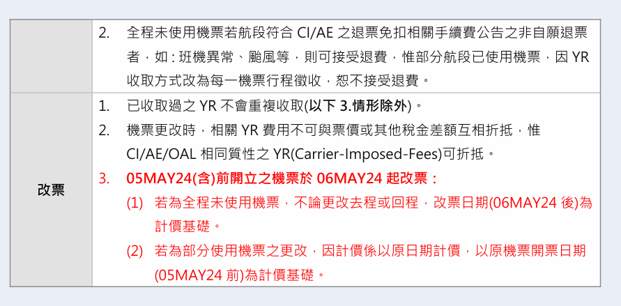 BOOKING SERVICE CHARGE,BSC,YR,機票費用,訂位服務費 BOOKING SERVICE CHARGE,BSC,YR,機票費用,訂位服務費