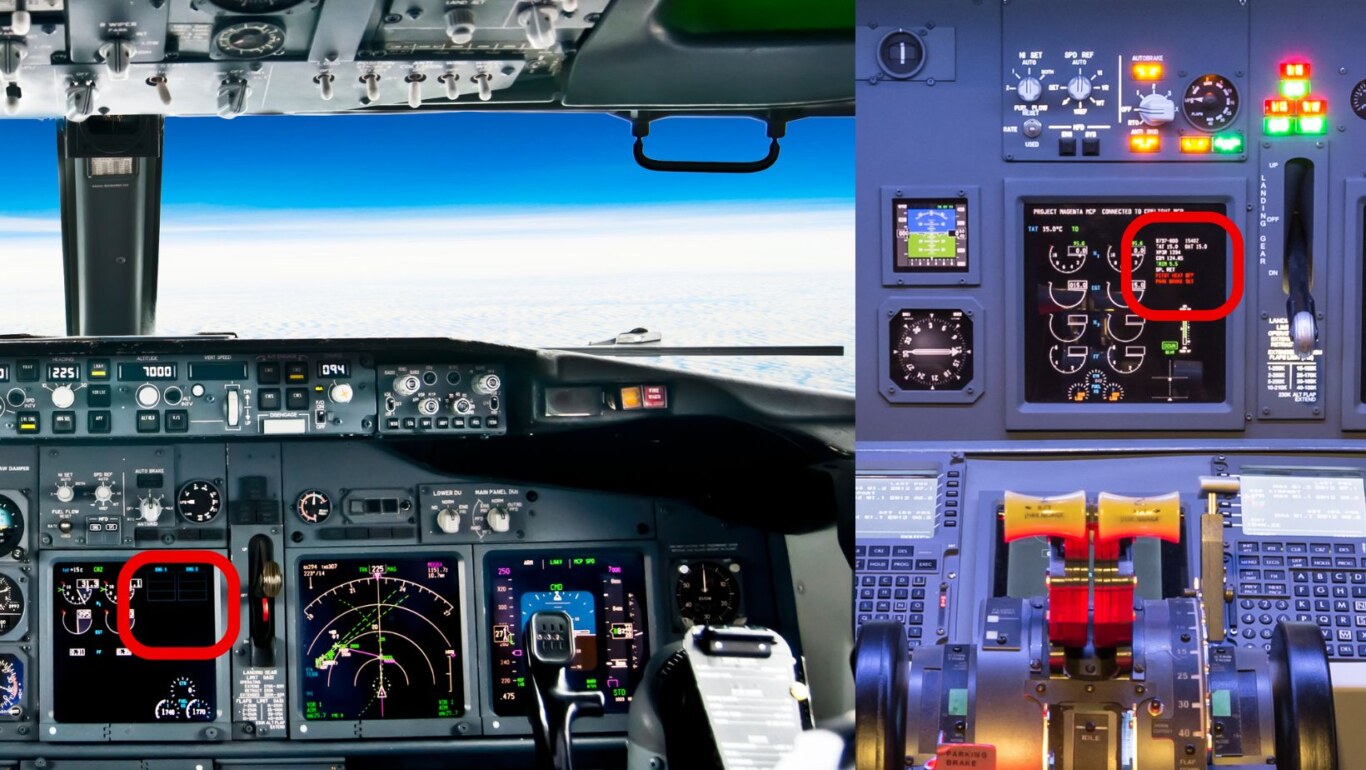 飛機上跳警告的地方白色正常、黃色注意、紅色就是警告